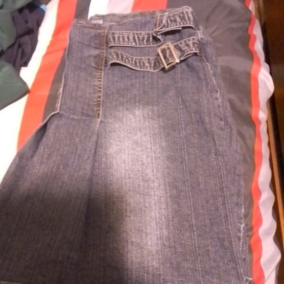 Dresses & Skirts - Peplum Mini Jean Skirt